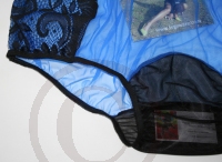 Royal Blue Pin Up Style Nylon Panty XL