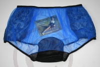 Royal Blue Pin Up Style Nylon Panty XL