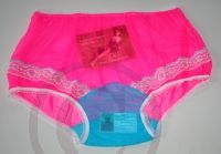 Pin-Up Style Sassy Sheer Hot Pink Nylon Panty