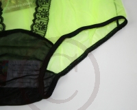 Pin Up Style Neon Green Nylon Panty Large