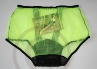 Pin Up Style Neon Green Nylon Panty Large