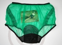Vintage Style Green Nylon Panty Large