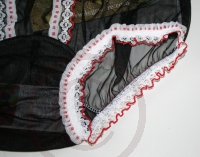 Vintage Look Sexy Black Nylon Panty Large