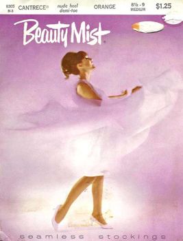 Beauty Mist alte US Strümpfe US 8,5-9 Orange