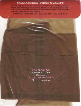 Cannon FF Seamed US Stockings Sz 9 Medium
