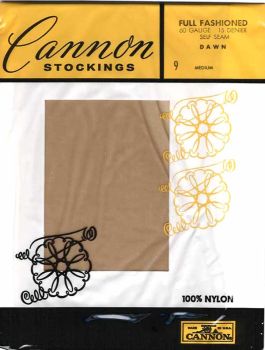 Cannon FF Nylonstrümpfe Braune Naht 9 Medium