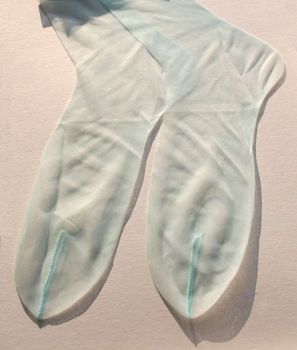 Dior Blaue US Nylons Sandalfoot Gr. 11 XL