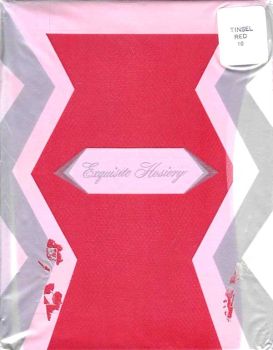 Exquisite alte rote US Nylon Strümpfe Gr. 10