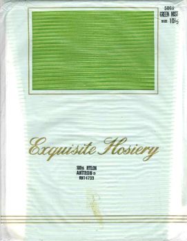 Exquisite Grün Gestreifte Vintage Nylonstrümpfe Nylons
