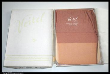 Veitel 156 Naht Nylonstrümpfe schwarze Naht Gr 9,5