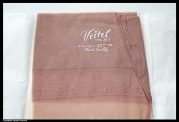 Veitel US Nahtnylonstrümpfe Braun Gr 9