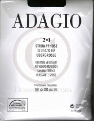 2=1 black 20 Denier Pantyhose Tights