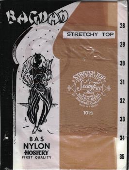 Bagdad echte Vintage Nylons US Nylonstrümpfe 10,5 M