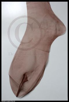 Braune Vintage Barefoot US Nylonstrümpfe Gr. 11