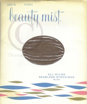 Beauty Mist Seamless Girdle Stockings US 9 M