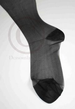 Klassische schwarze Vintage US-Nylonstrümpfe Gr. 10,5