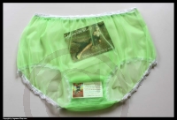 Sheer Vintage Style Green Nylon Panty Brief