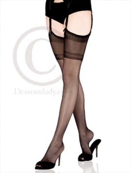 Cervin Romantica Nylonstrümpfe Nylons Schwarz XXL-XXXL