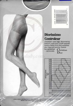 CHRISTIAN DIOR Diorissimo PANTYHOSE TIGHTS Sandalfoot