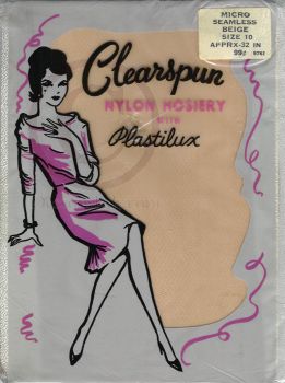 Clearspun 9761 alte US Nylonstruempfe Gr. 10