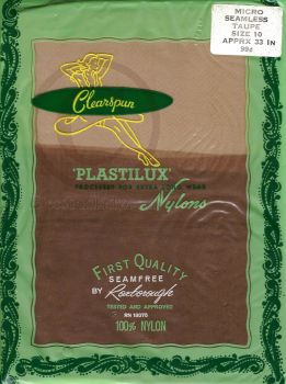 Clearspun alte US Nylonstruempfe Taupe