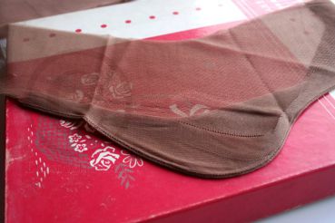 Nylon Hosiery Vintage Cuban Heel Nahtstrümpfe Nahtnylons 8,5