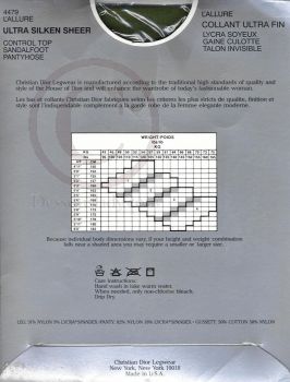 DIOR 4479 ALLURE PANTYHOSE Sandalfoot