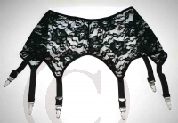 Garter Belt Lace Stretch with Flower Design and 6 Garters