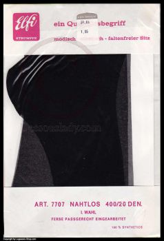 Elfi old German Seamless Stockings Nylons Sz 8,5 XL