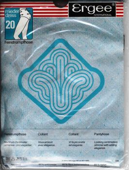 Vintage Nylon Pantyhose Tights Ergee Brown