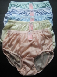 Soft Nylon Vintage Style Full Brief Panties XL