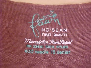 Fawn echte alte US Nylonstrümpfe RHT Größe 10