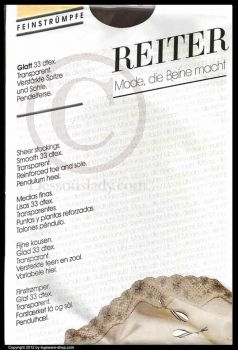 Feinstruempfe Reiter Glatt Vintage Nylons 9,5 XL