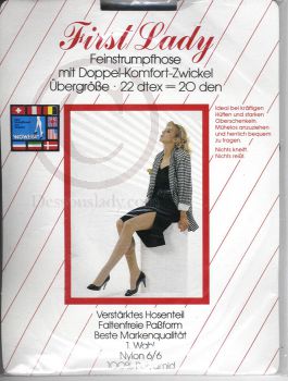 First Lady Pantyhose Tights Extra Large brown