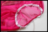 Sheer Vintage Style Fuchsia Nylon Panty Brief
