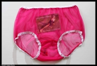 Sheer Vintage Style Fuchsia Nylon Panty Brief