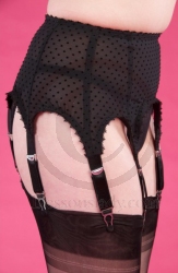 Black Sexy Garter Belt with 8 Metal Garters