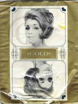 Gold Vintage Feinstrumpf Gr. 9,5 XXL