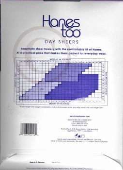 Hanes Too E55 sehr edele schwarze US Strumpfhose 3Q
