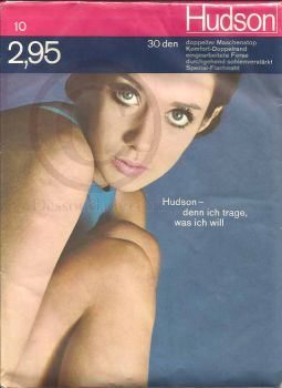 Hudson Vintage 91 cm Feinstrümpfe Nylons 10 XXL