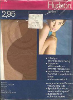 Hudson Vintage 91 cm Feinstrümpfe Nylons 10 XXL