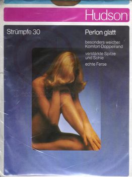 Hudson Perlon Glatt Strümpfe Gr. 9