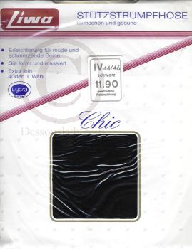 Liwa Stützstrumpfhose 40 Den Schwarz