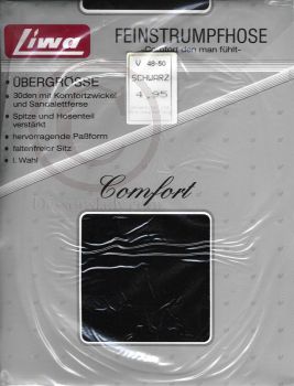 Liwa Comfort schwarze alte Feinstrumpfhose Nylons
