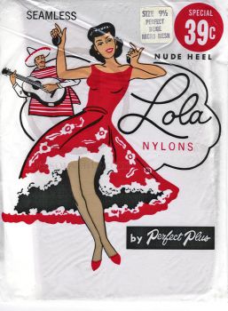 Lola Vintage US Nylon Stockings Nude Heel 9,5