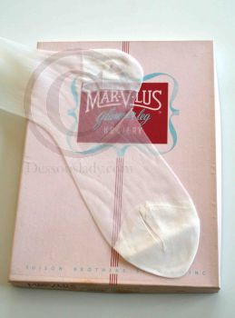Marvlus White Nylon Stockings RHT Sz 9,5