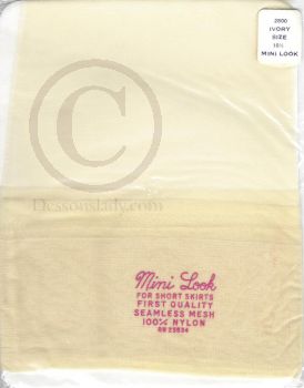 Mini Look nice Vintage US Nylon Stockings Ivory Sz 10,5