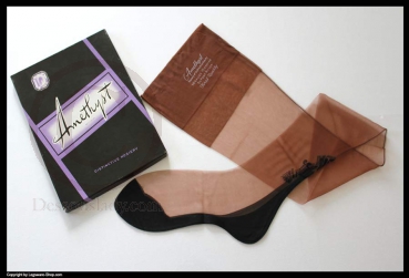 Amethyst Deco Velvet Heel Design Nahtnylonstrümpfe mit BOX