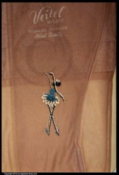 Veitel Ballerina Handbemalte Vintage Nahtnylonstrümpfe US 10,5 M