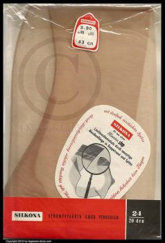 Nahtstrümpfe Silkona 83cm Hochferse Nahtnylons 9,5 Lang